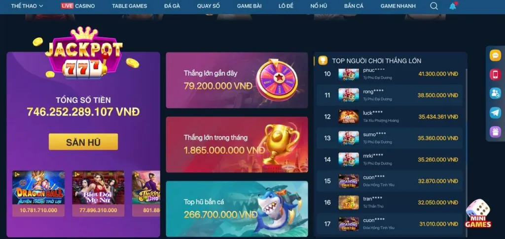 Chọn game nổ hũ tại XP88 Win